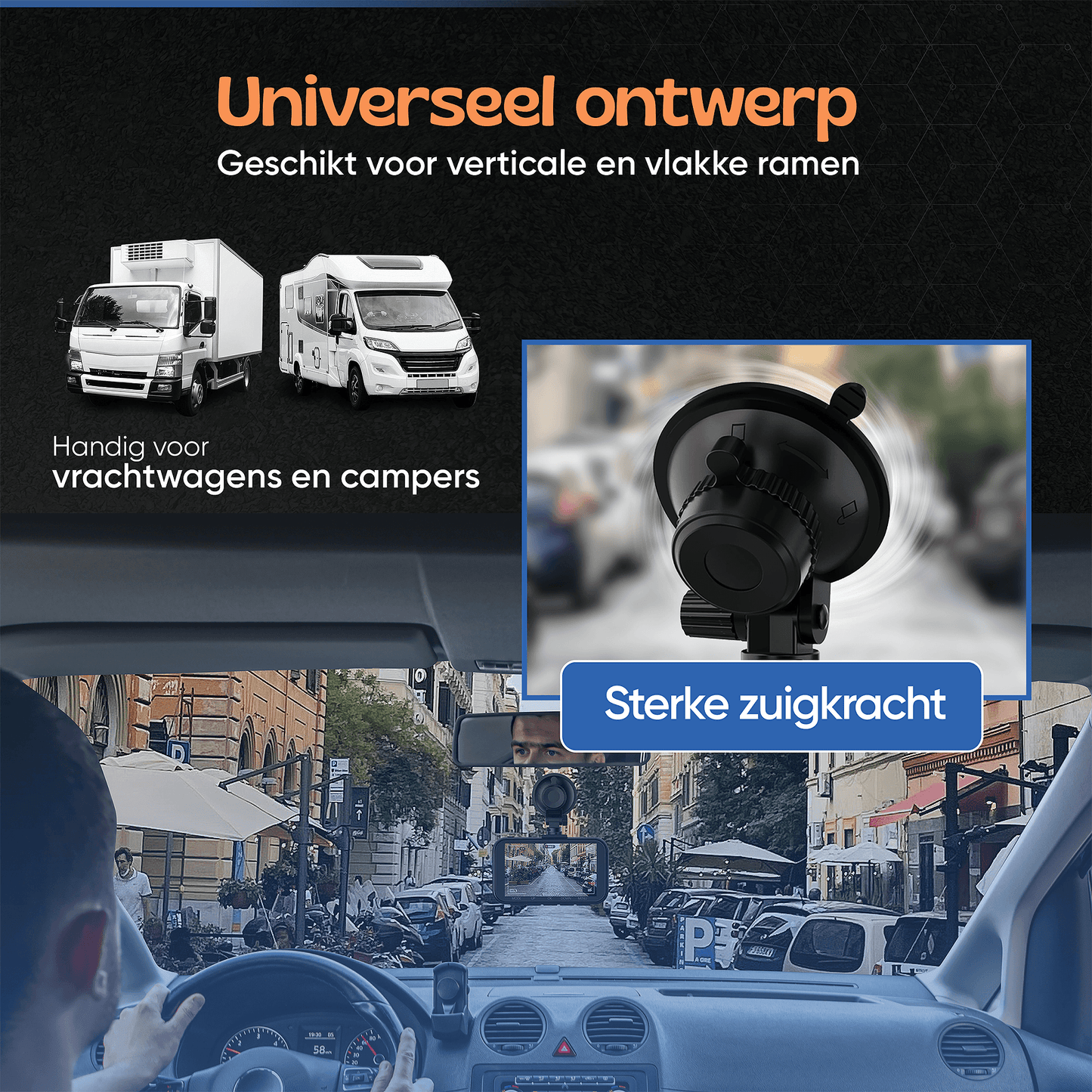 Camigoo® Dashcam voor Auto Voor en Achter D1 Pro - Ultra 4K & Full HD