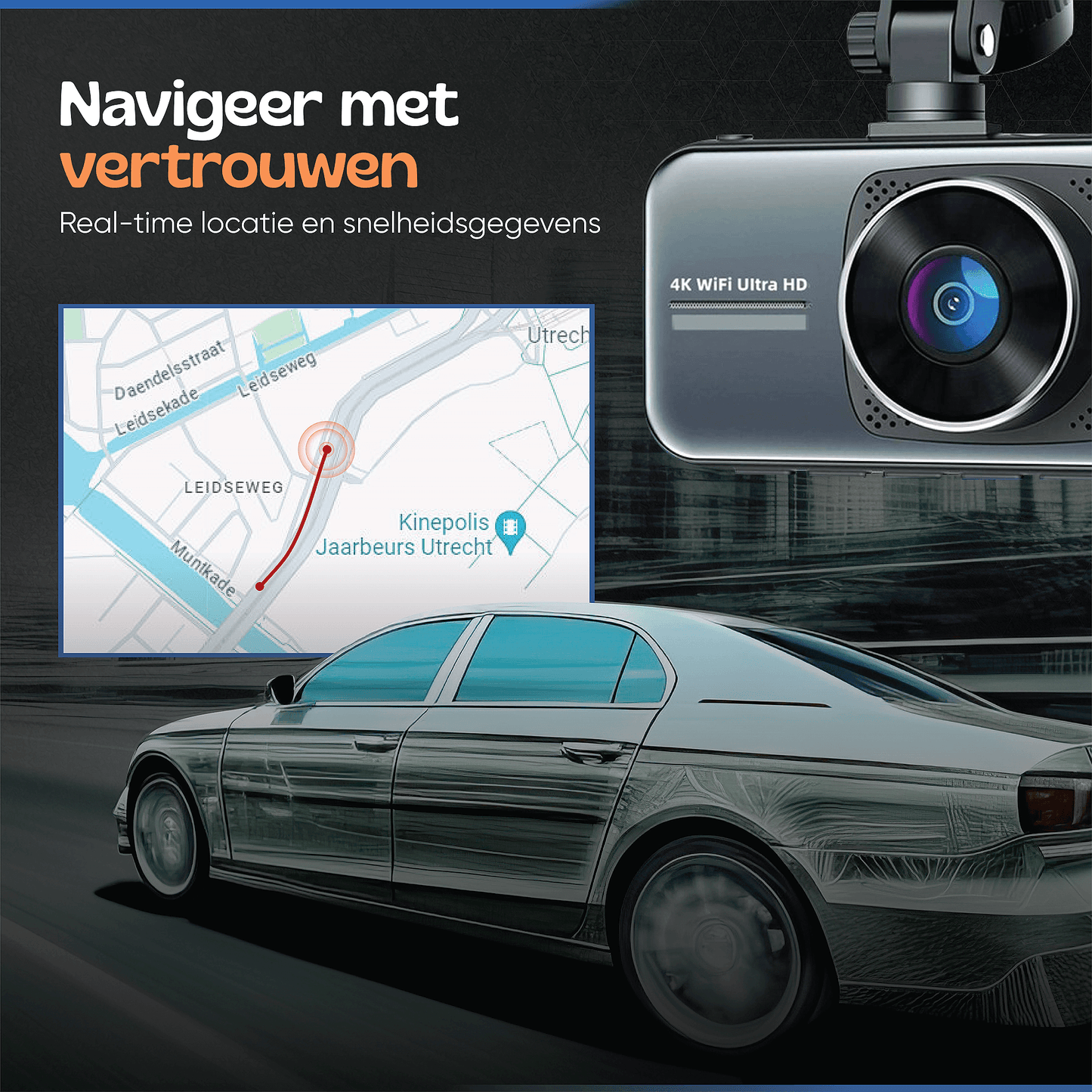 Camigoo® Dashcam voor Auto Voor en Achter D1 Pro - Ultra 4K & Full HD