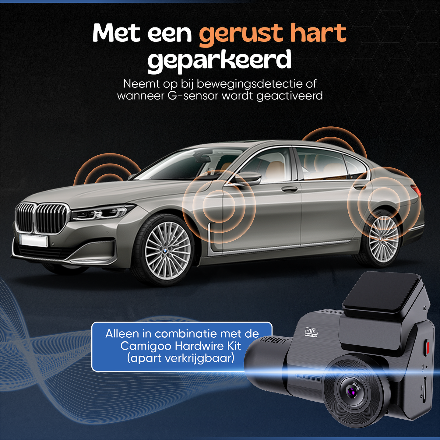 Camigoo® M800 Pro Dashcam voor Auto - Voor, Achter & Binnenkant – Ultra 4K, 2K & Full HD