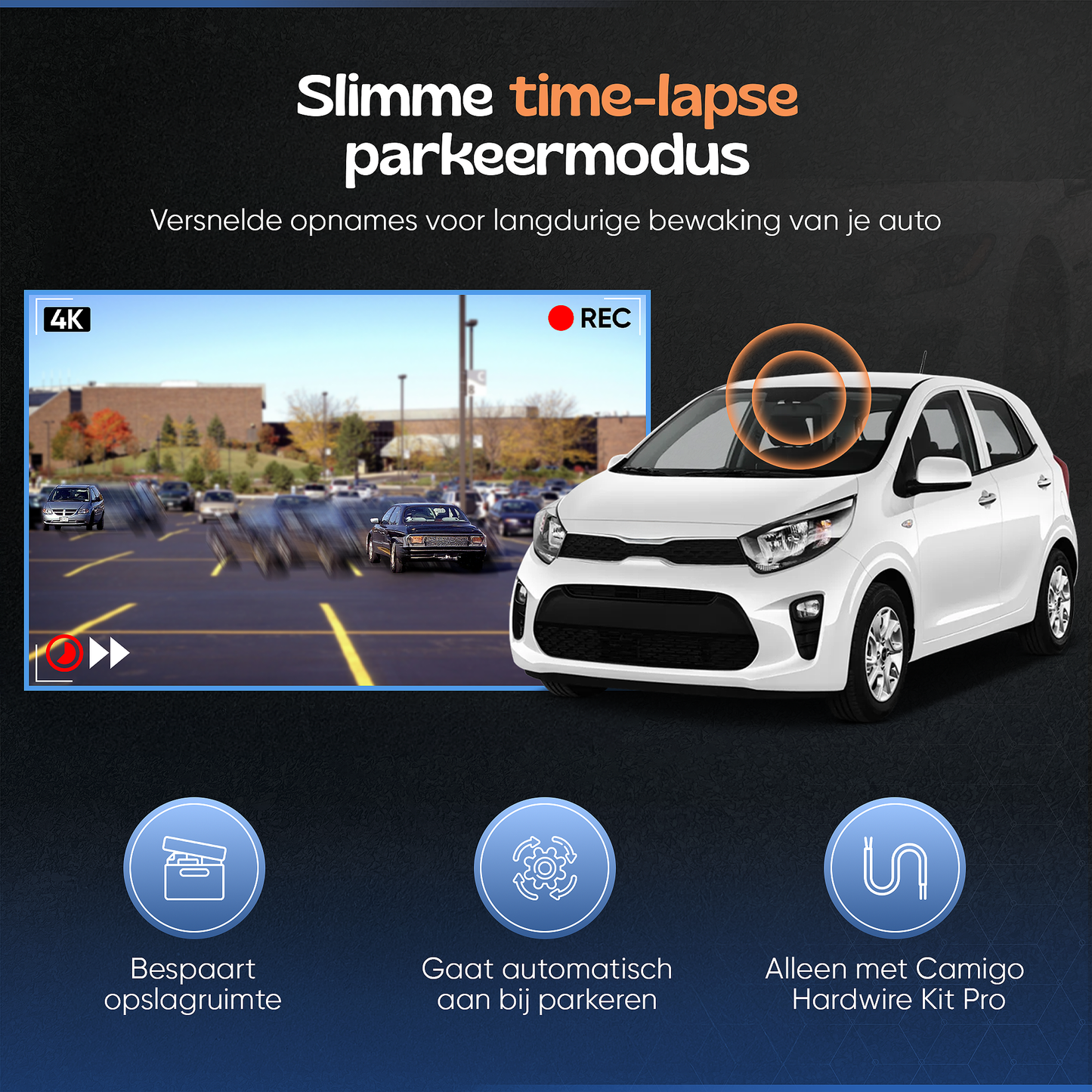 Camigoo® X30 Pro Dashcam voor Auto - Voor & Achterkant – Ultra 4K & Full HD