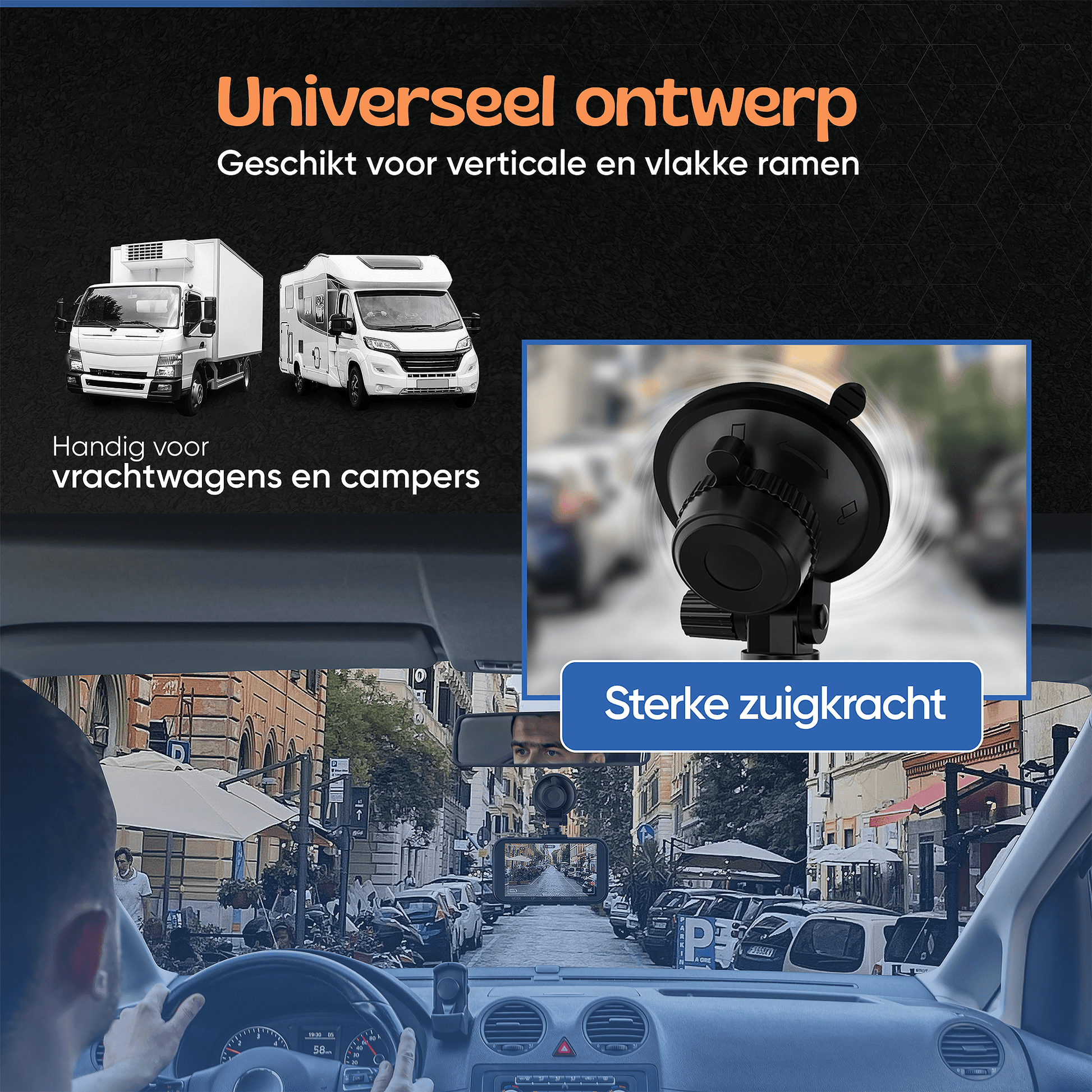 Camigoo® Dashcam voor Auto Voor en Achter D1 Pro - Ultra 4K & Full HD