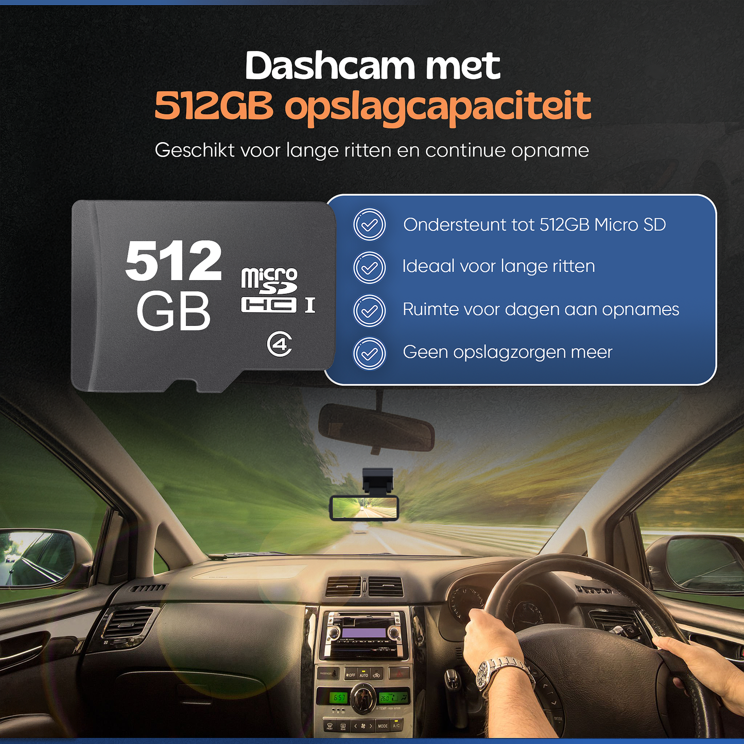 Camigoo® X30 Pro Dashcam voor Auto - Voor & Achterkant – Ultra 4K & Full HD